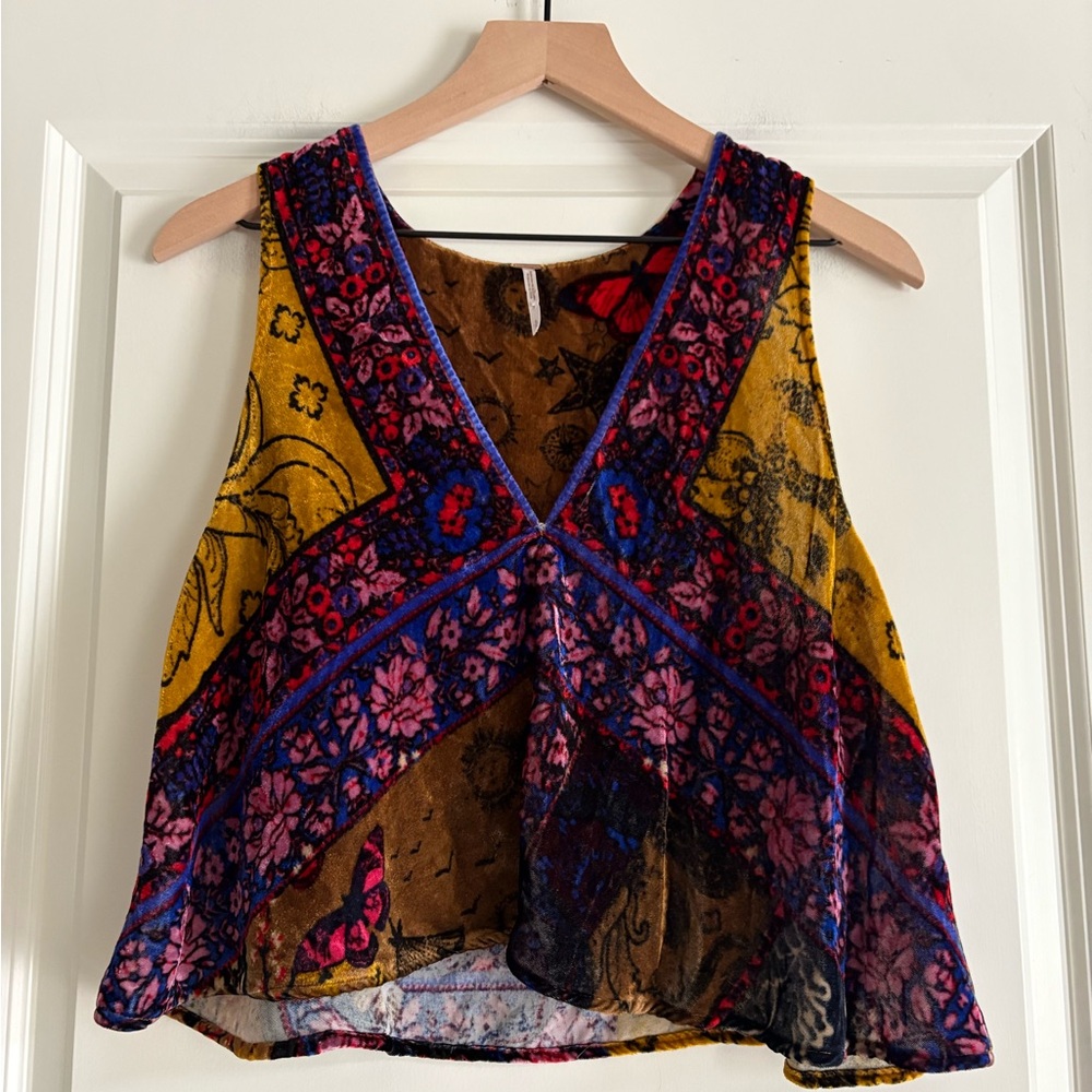 Free People Sweet Daydreams Velvet Tank Top - Picture 2 of 4